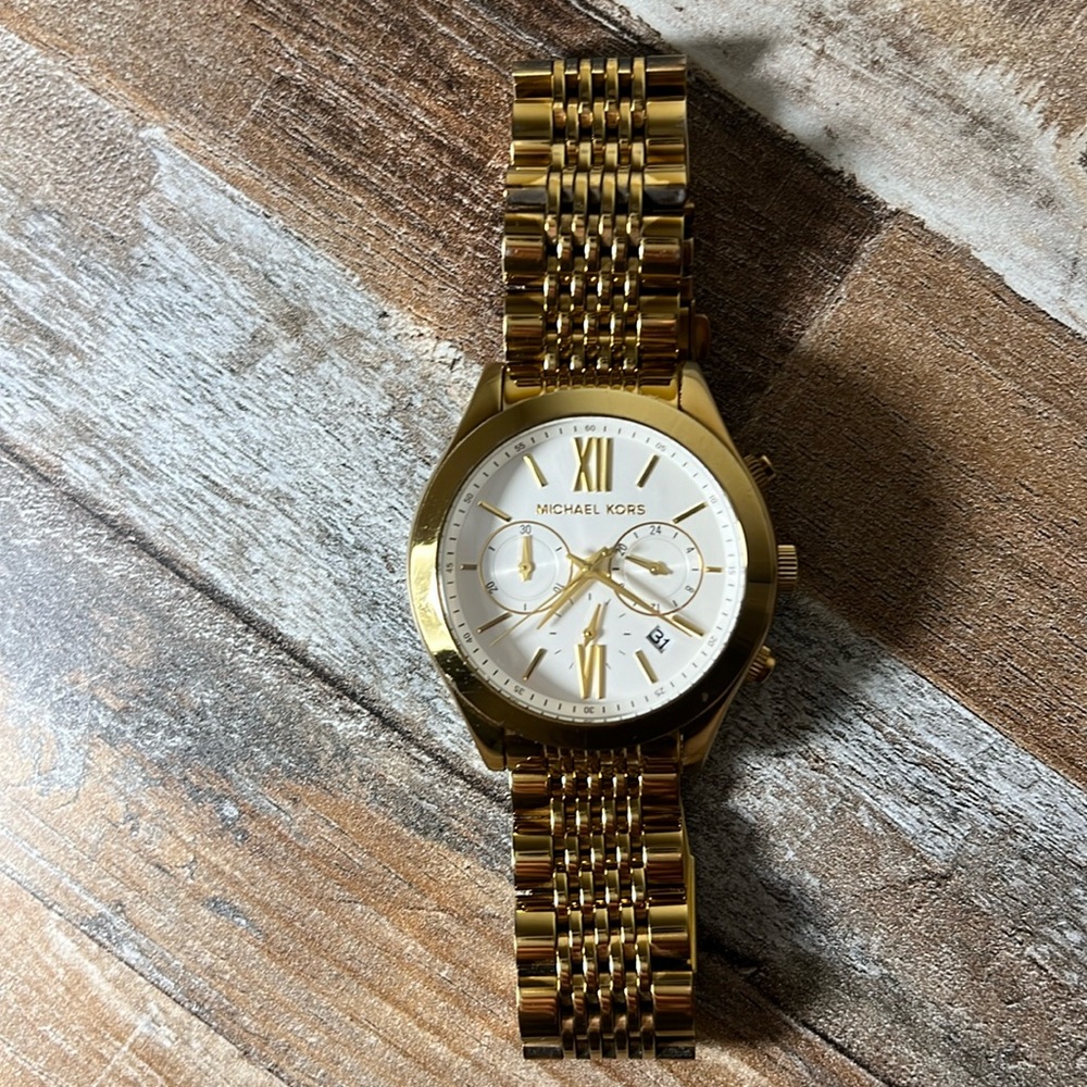 Unisex Michael Kors Gold Tone Watch